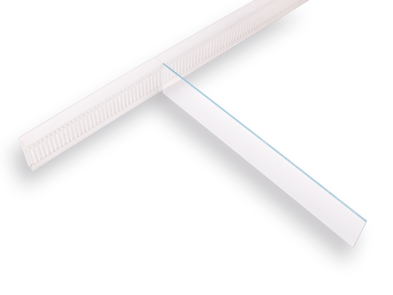 Vakverdeling Perspex voorfront 100 x 7,5 cm
