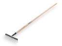 Tuinhark verzinkt met 12 gebogen tanden, met IKAPE steel 150 x 2,8 cm. FSC 100%