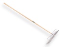 Grashark ATLAS staal 70 cm met 40 gebogen tanden, met steel 170 x 2,8 cm