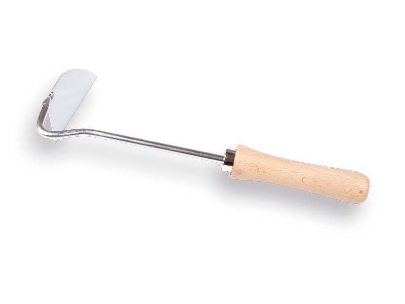 Schrepel verzinkt linkshandig 10 cm met houten greep