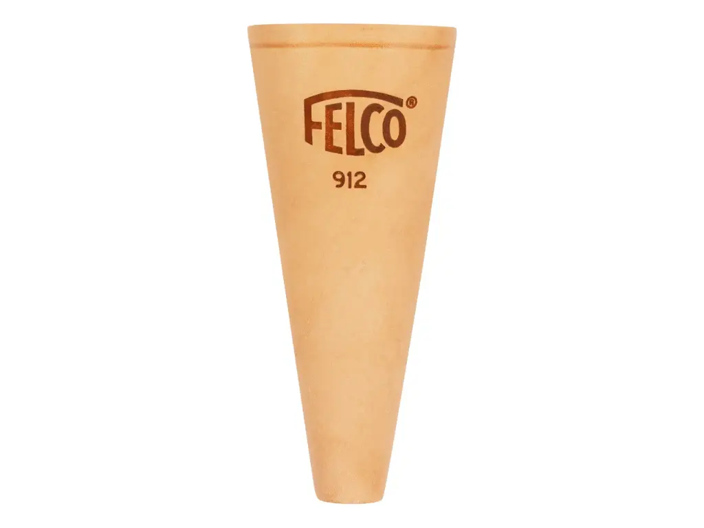 Lederen holster FELCO 912 met metalen riemclip, compact konisch model