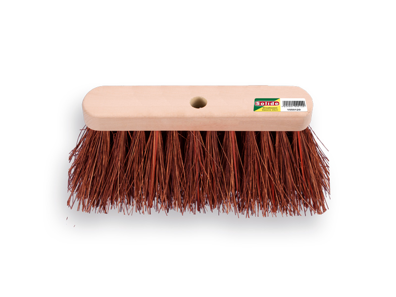 Straatbezem SOLIDE geoliede bassine 29 cm, vlakke kap, zonder steel. FSC 100%
