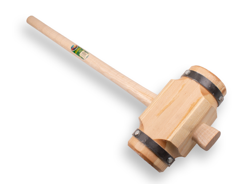 Sleg ATLAS rond, gelamineerd Essenhout, met stalen ringen en ovale steel 100 cm