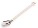 Schepbats 3/4 00, blank gelakt, met PE import schopsteel 100 cm gebogen