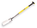 Kabelspade ATLAS DIAMANT gepolijst, met RONDE OPSTAP en FIBERGLAS T-steel 78 cm, totale lengte 120 cm