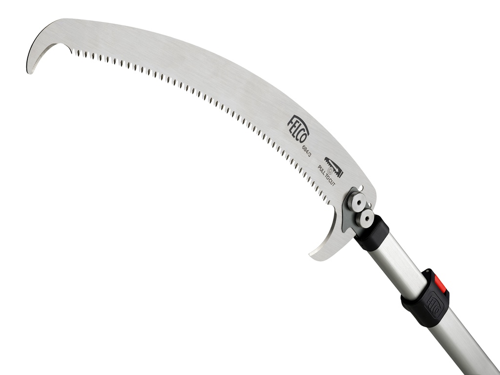 Stokzaag FELCO 684, uitschuifbaar van 230 cm tot 640 cm, zaagblad 39 cm met haak