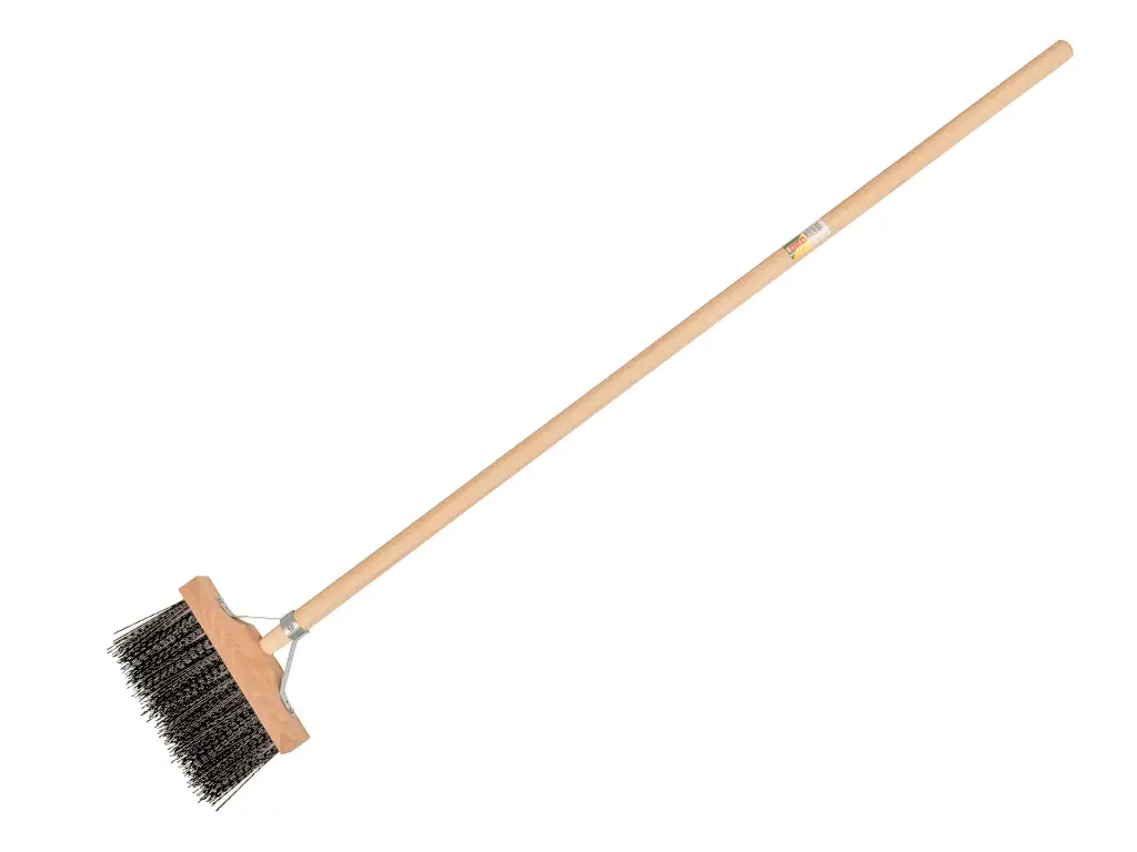 Railbezem – Opneembezem SOLIDE PVC gegolfd 25 cm met IKAPE steel 130 x 2,8 cm en stokhouder