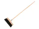 Straatbezem SOLIDE PVC zwart 40 cm, vezeldikte 1,5 mm, vlakke kap met TAUARI steel 160 x 2,8 cm