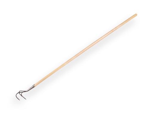 [1019660] Krabber DE WIT gesmeed 3 tands met ESSEN steel 150 cm
