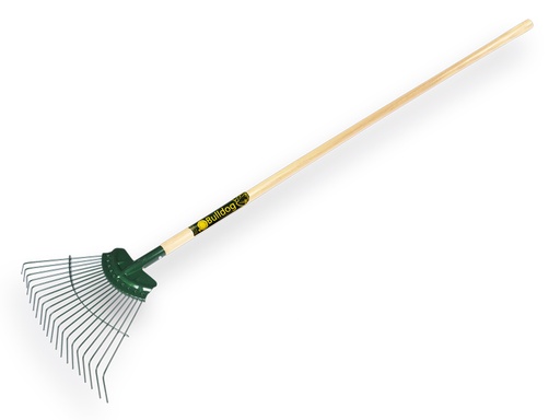 [1315400] Bladhark BULLDOG Springbok 20 ronde tanden, verenstaal, met gelakte ESSEN steel 135 x 3,0 cm