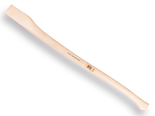 [431510] Bijlsteel ADLER HICKORY 90 cm gebogen, Yankee model, kopmaat 62 x 20 mm