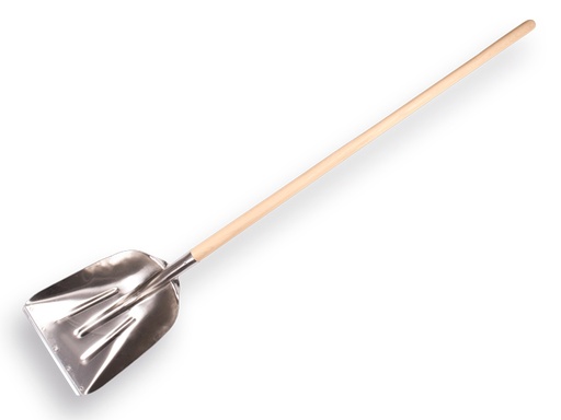 [790560] Graanschop ATLAS aluminium met strip en ESSEN batsesteel 130 cm gebogen
