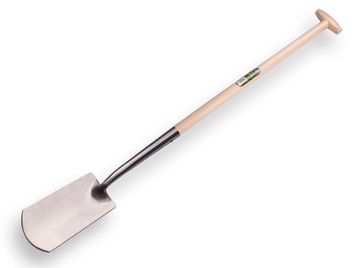 [810403] Zwanenhalsspade ATLAS DIAMANT gepolijst, met ATLAS T-steel 80 cm en doorgestoken hilt