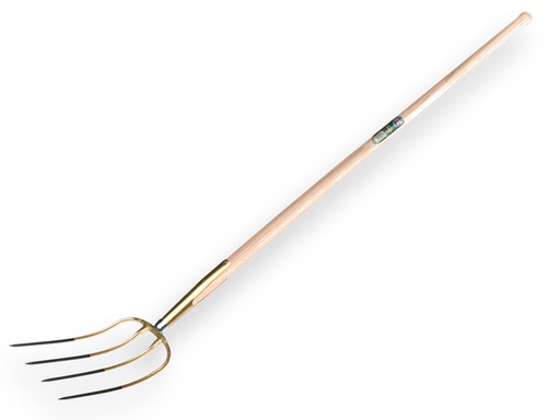 [911072] Mestvork OFFNER 4 tands brons, met ATLAS knopsteel 135 cm