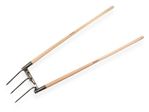 [1315363] Woelvork DE PYPERE AIR-FIT, 3 gesmede tanden, met 2 ATLAS stelen 130 cm