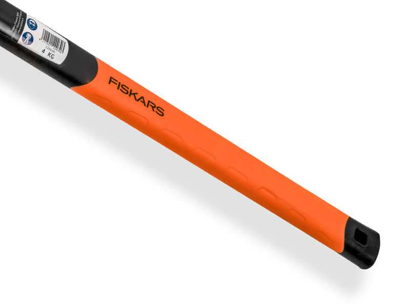 Voorhamer Fiskars, type XL, met fiberglassteel 90 cm, gewicht 5180 gram, kopgewicht 4000 gram