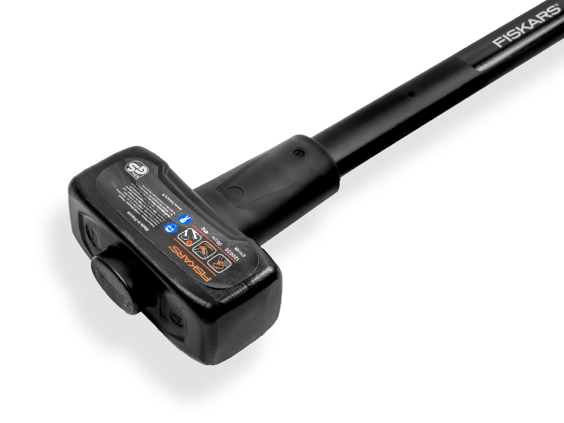 Voorhamer Fiskars, type XL, met fiberglassteel 90 cm, gewicht 5180 gram, kopgewicht 4000 gram