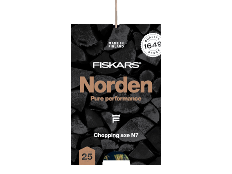 Norden hakbijl Fiskars, type N7, universeel. lengte 38,6 cm en 740 gram