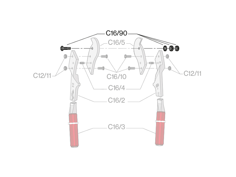Serviceset Felco C16/90, voor kabelschaar Felco C16