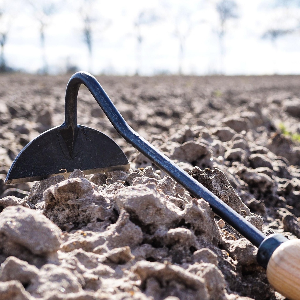 Handhak, De Wit, halve maan gesmeed 14cm essen handvat  140mm,