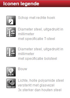 Professionele betonschop RH, afmeting 290 x 220 , met fiberglas T-steel 110cm