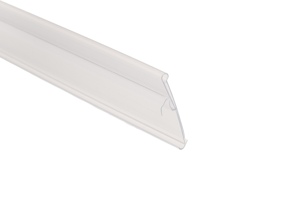 Klikstrip transparant 100 cm x 3,7 cm schuin, voor legbord Tegometall