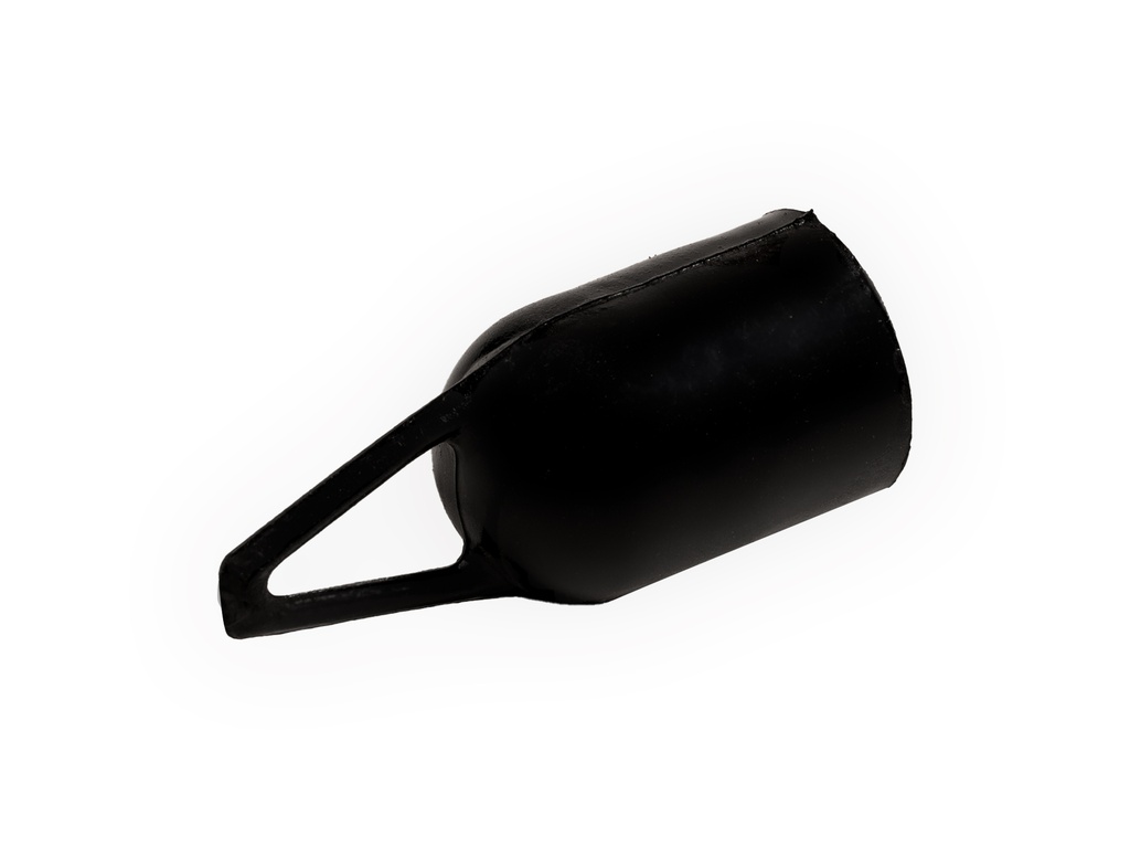 Ophangdop zwart voor steel 2,4 cm