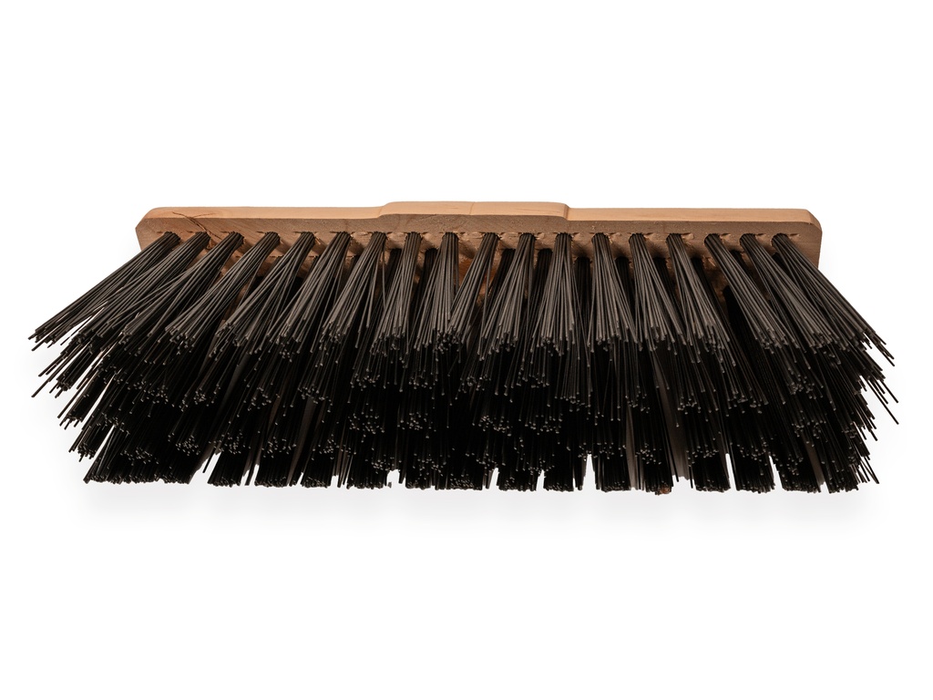 Straatbezem SOLIDE zwarte pvc 1,5 mm dik, 40 cm. breed, halfronde kap