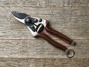 Snoeischaar met F-Tech bovenmes, leder comfort  handgrepen en sluitclip met extra 'halve stand'