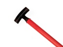 Schopsteel FIBERGLAS gebogen 110 cm, kleur rood