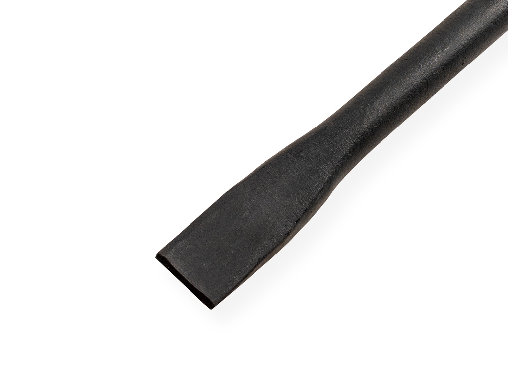 Stootijzer 150 cm geheel rond, platte beitel en knop
