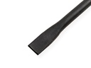Stootijzer 150 cm geheel rond, platte beitel en knop