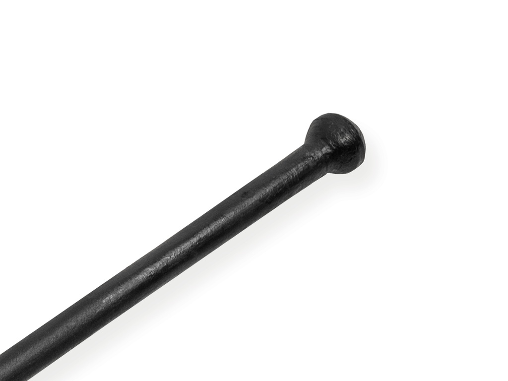 Stootijzer 135 cm met platte beitel en knop, onderzijde 55 cm vierkant met wigpunt