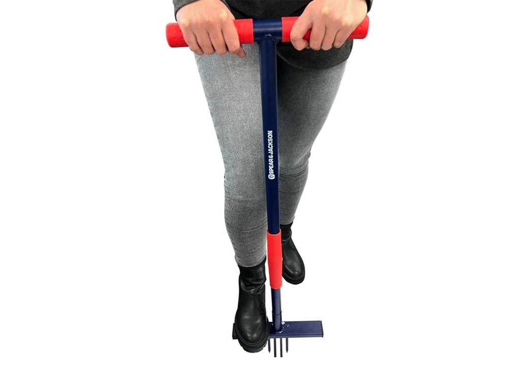 Jacobskruidvork SPEAR & JACKSON 4 tands met T-steel en schuifmechanisme