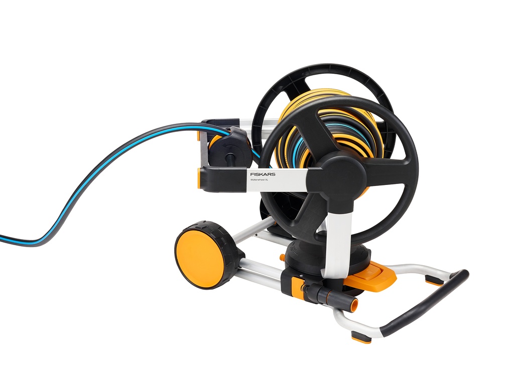 FISKARS Slanghaspel Manueel XL met wielen, inclusief 20 meter tuinslang