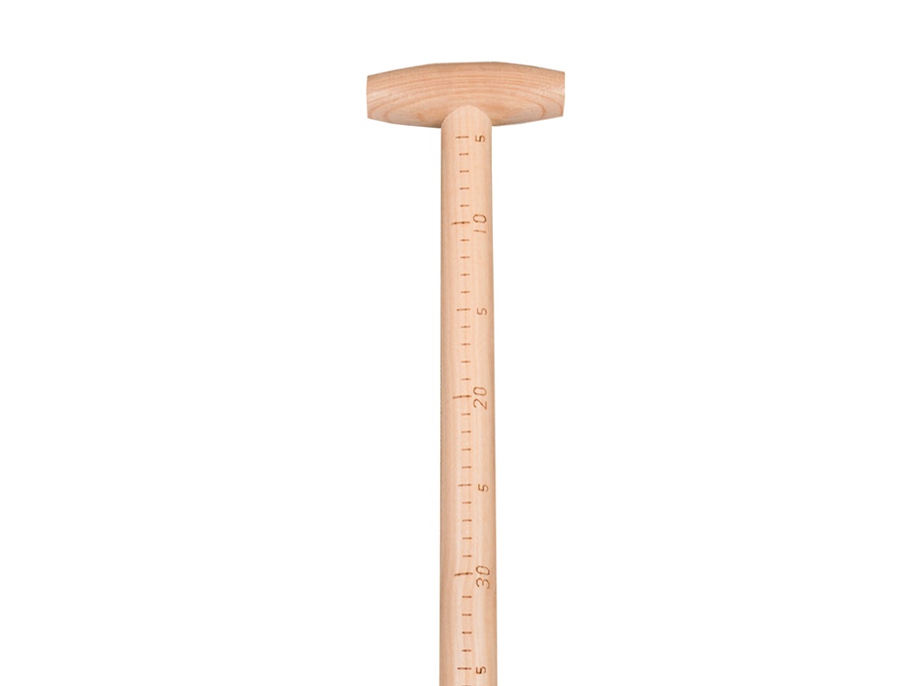 Betonschop ATLAS 1/2 0 rood, extra gehard, met ATLAS meetsteel 110 cm gebogen