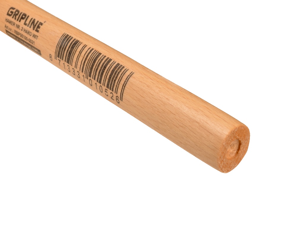 Rubberhamer GRIPLINE wit nr. 2 hard, 700 gram Ø 65 x 115 mm, met ESSEN steel