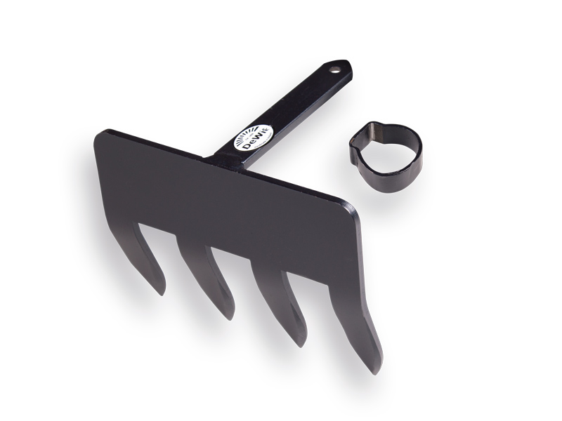 Sloothaak DE WIT 4 tands met plaat en ring, zonder steel