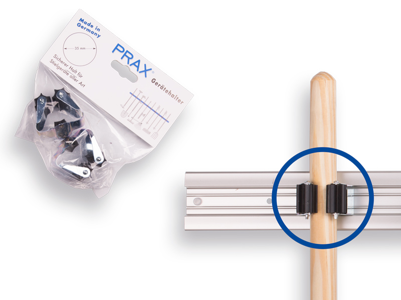 Steelklem PRAX rond 25 mm (per 2 stuks in blisterverpakking)