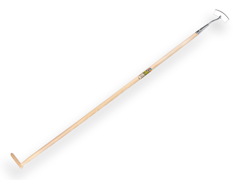 Schoffel rond model verzinkt 14 cm, met IKAPE steel 160 x 2,8 cm en flesmodel hilt. FSC 100%