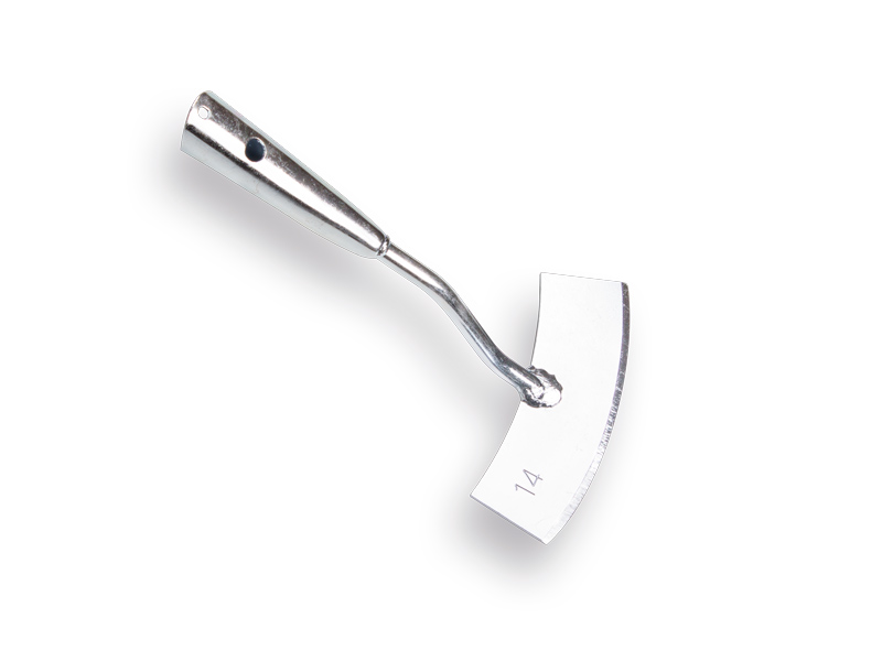 Schoffel rond model verzinkt 14 cm, zonder steel