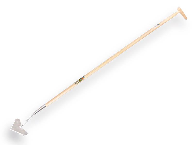 Schoffel hart model verzinkt 18 cm, met IKAPE steel 160 x 2,8 cm en flesmodel hilt. FSC 100%