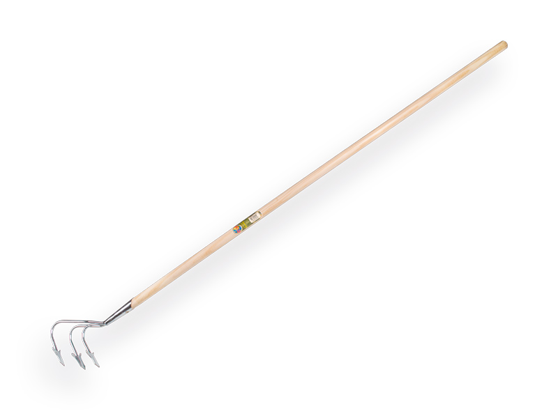 Cultivator 3 tands verzinkt met IKAPE steel 150 x 2,8 cm. FSC 100%