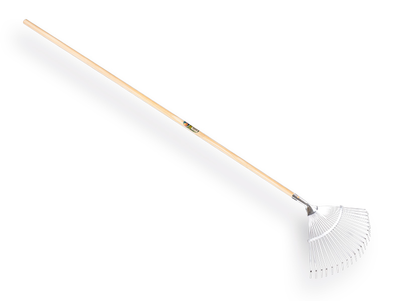 Bladhark ATLAS verzinkt, 22 platte tanden, met IKAPE steel 150 x 2,4 cm. FSC 100%