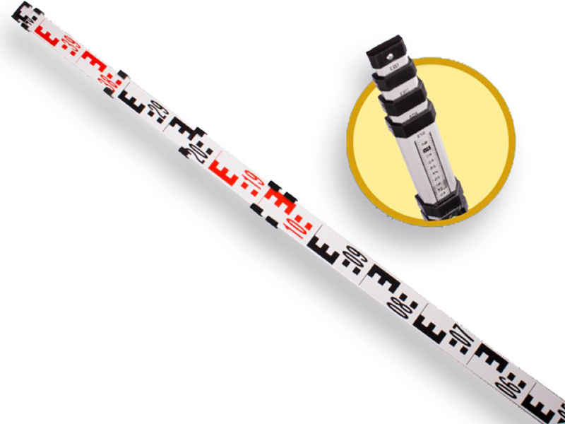 Nivelleermeter NESTLE telescopisch 124 - 500 cm, met beschermhoes
