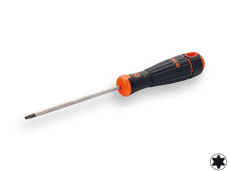 Schroevendraaier BAHCO Torx, T27 x 125 mm, met rubber greep