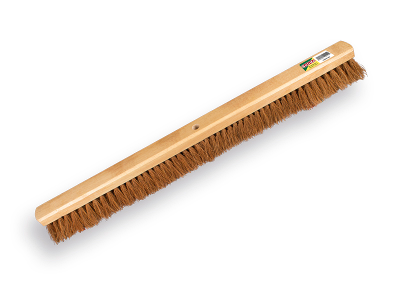 Zaalveger SOLIDE kokos 80 cm, vlakke kap, zonder steel. FSC 100%
