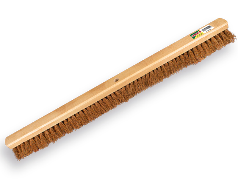 Zaalveger SOLIDE kokos 100 cm, vlakke kap, zonder steel. FSC 100%