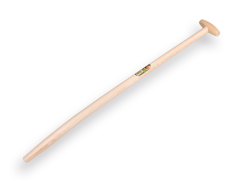 Schopsteel ATLAS 100 cm gebogen, gepunt voor mestvork met dul
