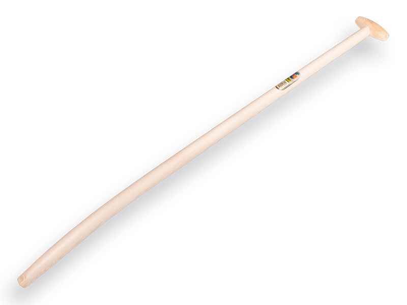 Schopsteel ATLAS 130 cm extra sterk gebogen, met doorgestoken hilt